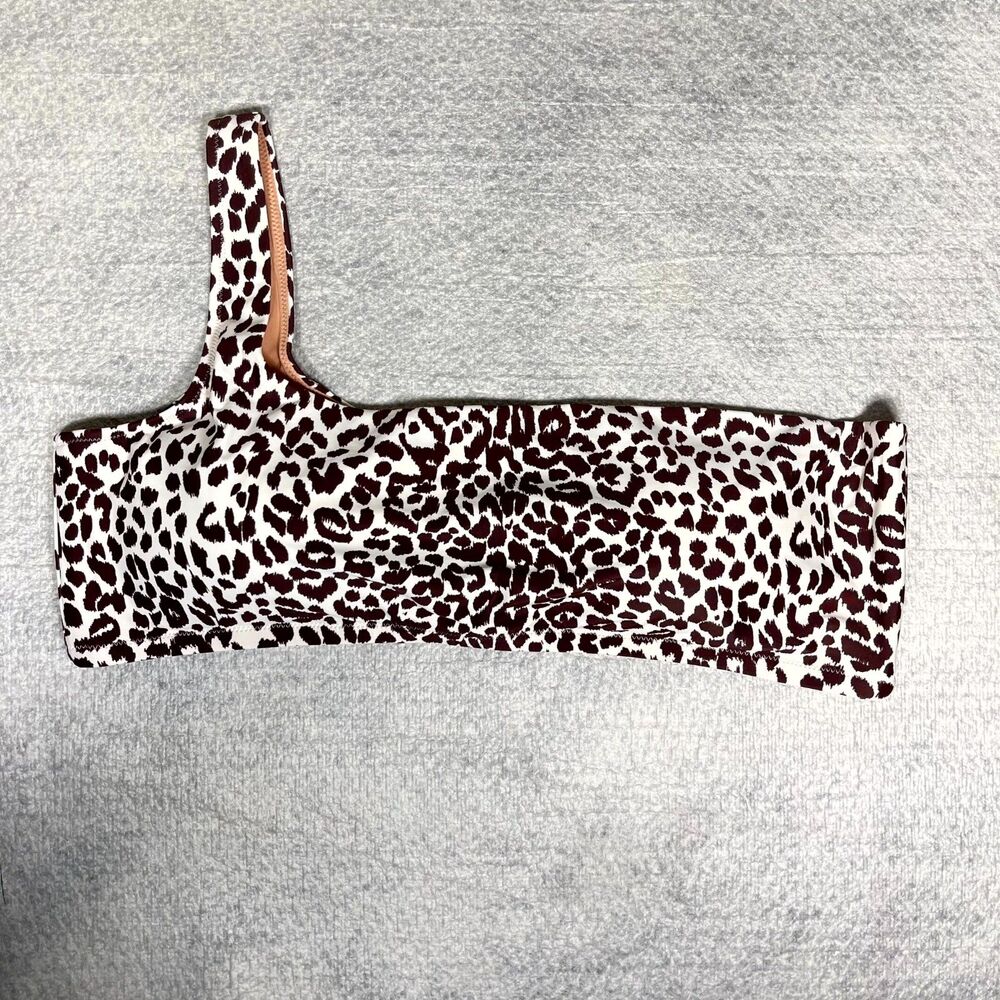 J.Crew One-shoulder Leopard Print Bikini Top Ladies Size 2X NEW BF203‎ MWH